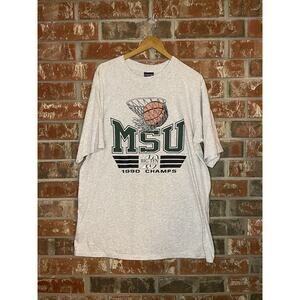 VTG Janport MSU Basketball T-shirt Size XL Big 10 Conference Champs 1990 Cotton